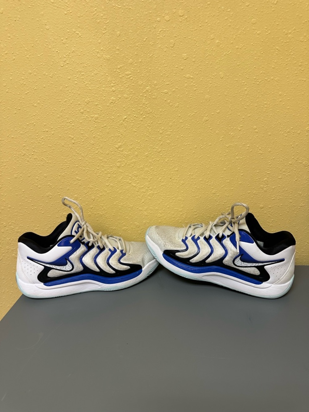 Nike Men’s White, Blue & Black Low-Top Athletic Sneakers